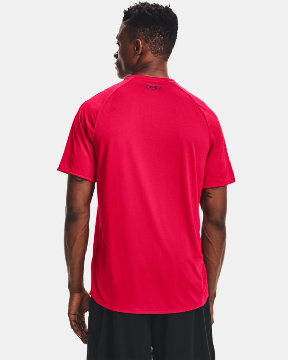 Men's UA Tech™ 2.0 Textured Short Sleeve T-Shirt, Red, pdpMainDesktop image number 1